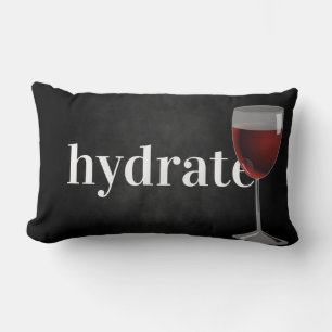Almofada Lombar vinho hidrato-vermelho no vidro
