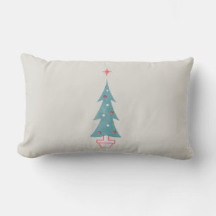 Almofada Lombar Vintage 1950s Árvore de Natal