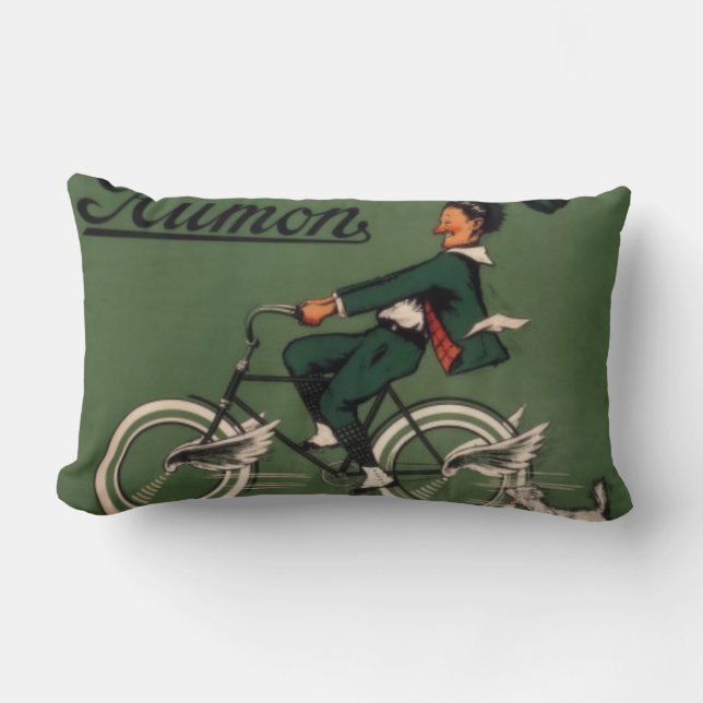 Almofada Lombar Vintage Aumon Bicycle Advertisement (Frente)