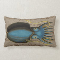 Vintage Blue Squid Sea Creator Náutica