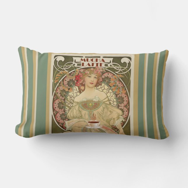 Almofada Lombar Vintage Coffee Poster (Frente)