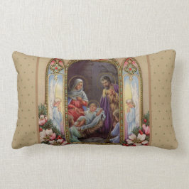 Almofada Lombar Vintage do Natal da natividade de Jesus da Virgem