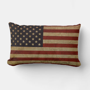Almofada Lombar Vintage Grunge American Flag