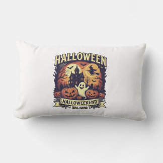 Almofada Lombar Vintage Halloweekend Assombrada Casa Assombrada Al