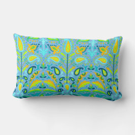 Almofada Lombar Vintage: Jardim Floral Art Nouveau