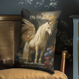 Almofada Lombar Vintage Magical Fairytale Pegasus Forest Unicorn
