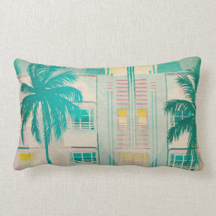 Almofada Lombar Vintage Miami, Travesseiro Oceano Drive Lumbar
