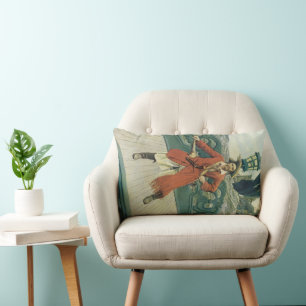 Almofada Lombar Vintage Pirates, Capitão Keitt por Howard Pyle