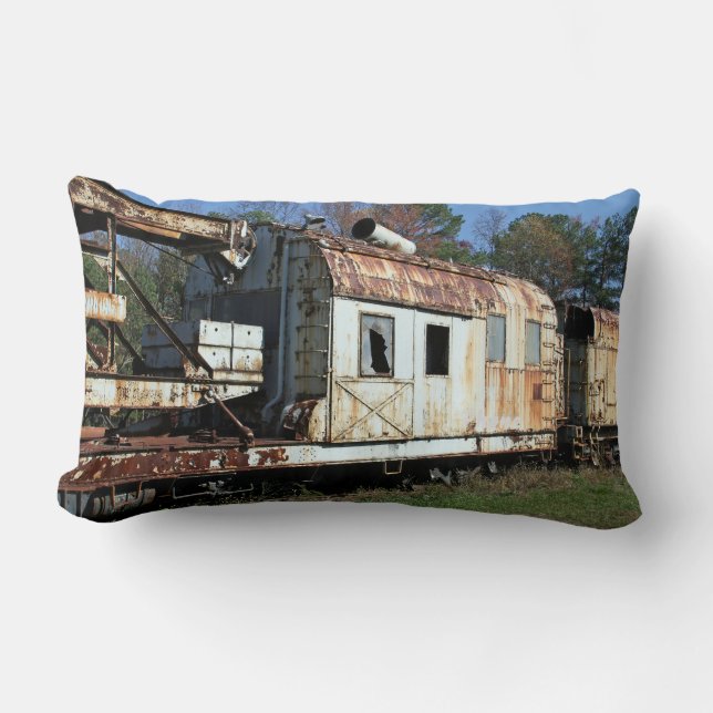 Almofada Lombar Vintage Rail Cars Business Card (Frente)