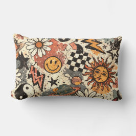 Almofada Lombar Vintage Retro Celestial Grunge Pattern