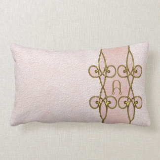 Almofada Lombar Vintage retro elegante do art deco do monograma