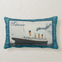 Vintage RMS Titanic Deep Blue Ocean Glitter