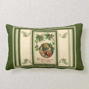 Almofada Lombar Virgem Maria da alegria do natal vintage