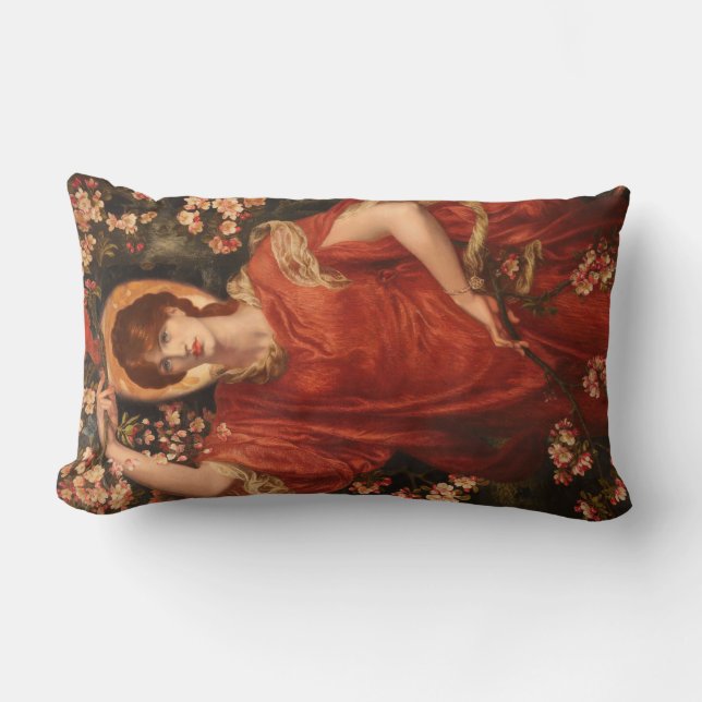 Almofada Lombar Visão de Fiammetta (por Dante Gabriel Rossetti) (Frente)