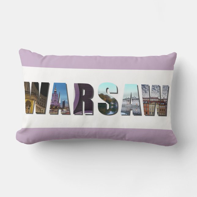 Almofada Lombar Visões da Polônia de Varsóvia (Frente)