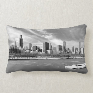 Almofada Lombar Vista panorâmica da skyline de Chicago no inverno
