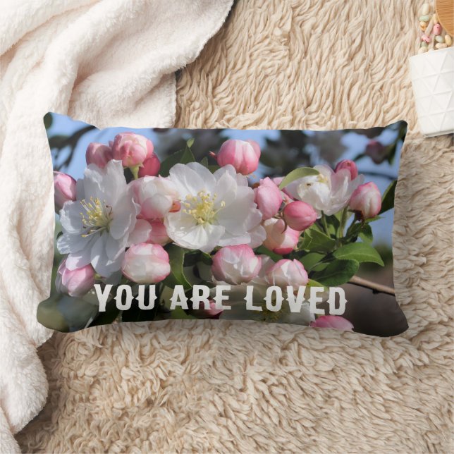 Almofada Lombar Você É Amado Flores Inspirador  (Cobertor)