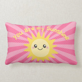 Almofada Lombar Você é minha luz do sol no rosa quente