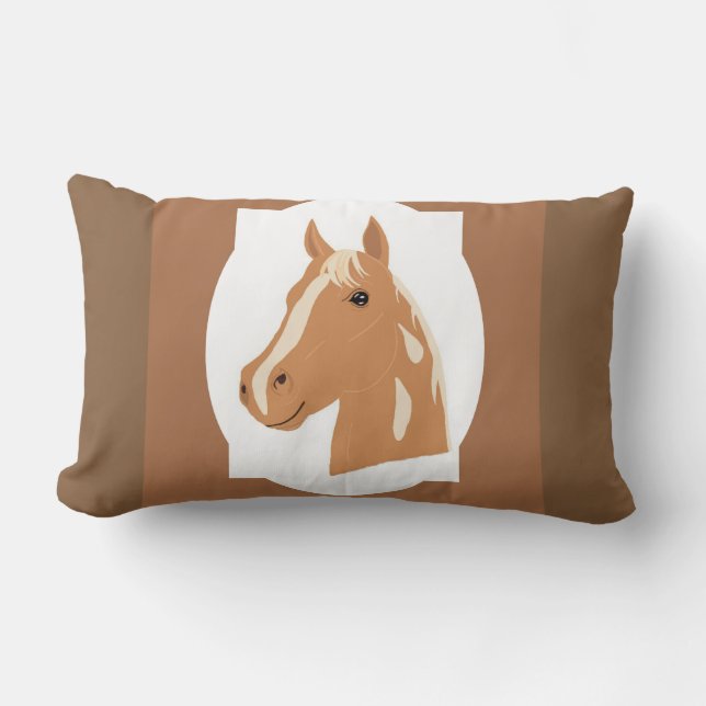 Almofada Lombar Voo Vermelho do Feliz Cavalo Reversível (Frente)