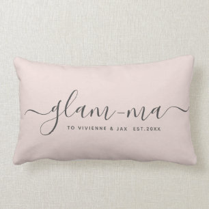 Almofada Lombar Vovó Rosa Rosa-Rosa-Rosa-Brilhante - Glam-mãe Mo