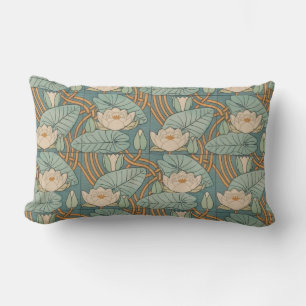 Almofada Lombar Water Lily Art Nouveau Nature