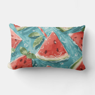 Almofada Lombar Watermelon Summer Throw Pillow
