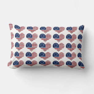 Almofada Lombar We The People American Flag Heart