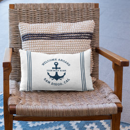 Almofada Lombar Welcome Aboard Nautica White