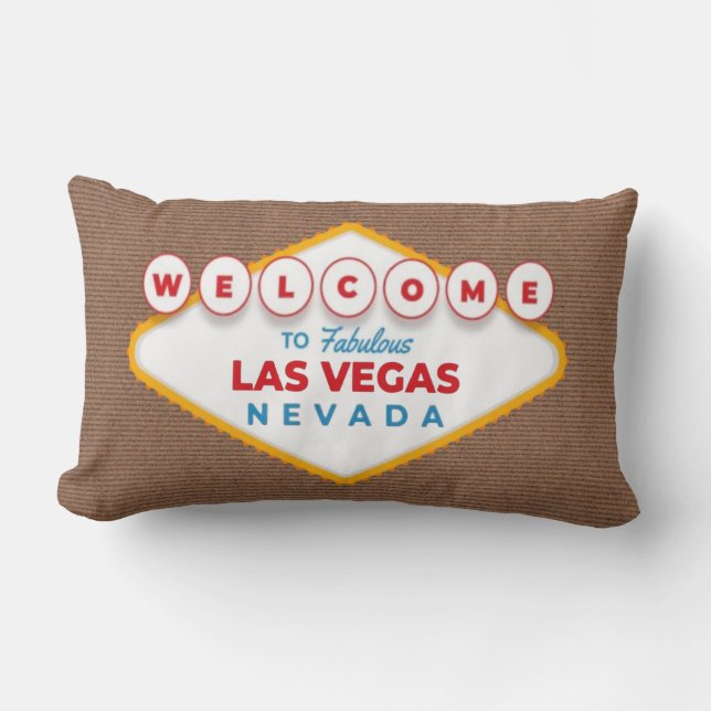 Almofada Lombar Welcome to Fabulous Las Vegas Nevada Trendy Memory (Frente)