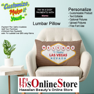 Almofada Lombar Welcome to Fabulous Las Vegas Nevada Trendy Memory