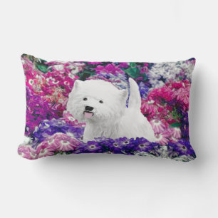Almofada Lombar West Highland White Terrier Pintando Arte Canina