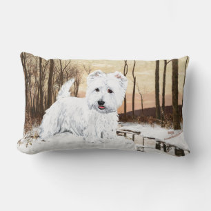 Almofada Lombar Westie ao Crepúsculo