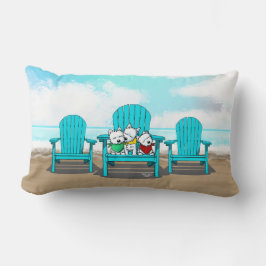 Almofada Lombar Westies de praia do KiniArt