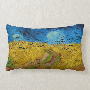 Almofada Lombar Wheatfield with Crows, por Vincent van Gogh (1890)