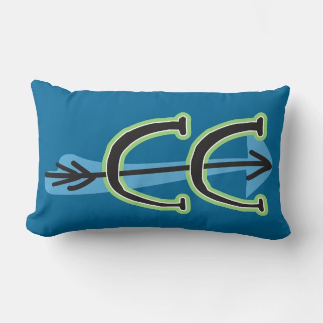 Almofada Lombar Whimsical Cross Country - CC Symbol - BLUE (Frente)