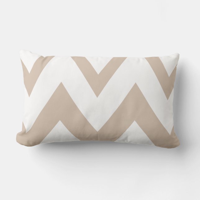 Almofada Lombar White e Tan Chevron - Brown - (Frente)