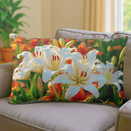Almofada Lombar White Lilies Lumbar Pillow