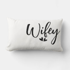 Almofada Lombar Wifey, minimalist wedding pillow