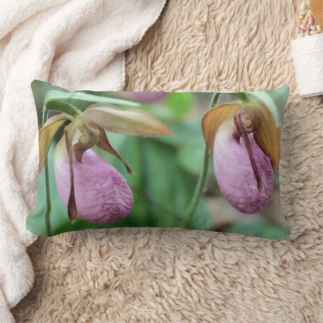Almofada Lombar Wild Pink Lady Slipper Orchid Pair  (Cobertor)