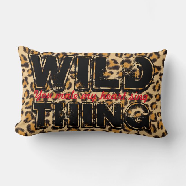Almofada Lombar Wild Thing - Impressão Leopardo (Frente)