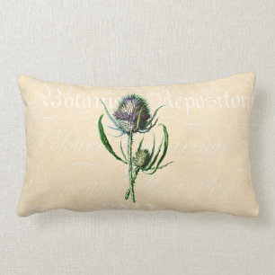 Almofada Lombar Wildflower da antiguidade do cardo do Scottish do