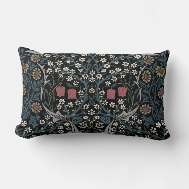 Almofada Lombar William Morris Blackthorn Floral Art Nouveau (Frente)