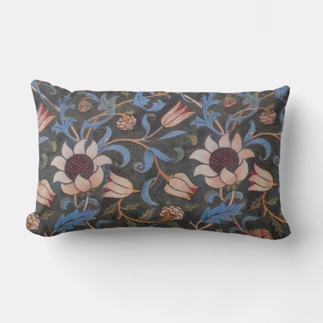 Almofada Lombar William Morris Evenlode Textile Floral Art (Frente)