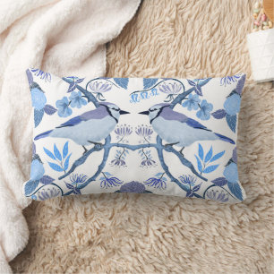 Almofada Lombar William Morris Inspirado Bluejay Botânico Peri