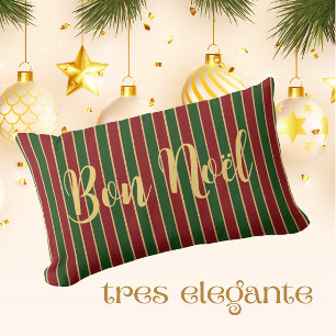 Almofada Lombar William Morris Poinsettia Bon Noël Personalizado