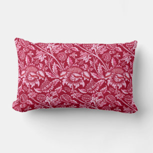Almofada Lombar William Morris Sunflower, Borgonha e Rosa