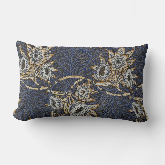 Almofada Lombar william morris tulip and willow tapestry pattern (Frente)