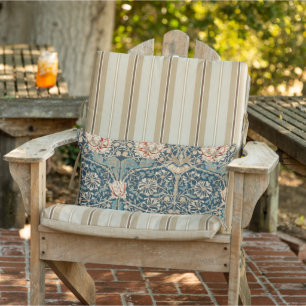Almofada Lombar William * Morris Victorian Honeysuckle Dark Teal