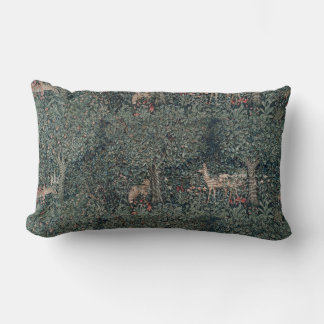 Almofada Lombar William Morris Vintage Greenery Animais Florestais
