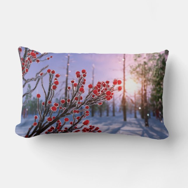 Almofada Lombar Winterberry in Ice Travesseiro (Frente)
